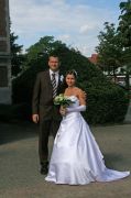 near the city hall.last minutes before getting married
