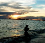 Loving couple on sunset1
