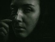Black and white portrait., 