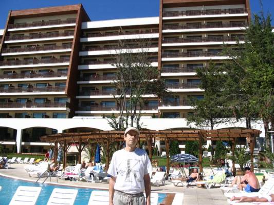 Albena-Bulgaria. Hotellin 'Flamingo' alasalue.