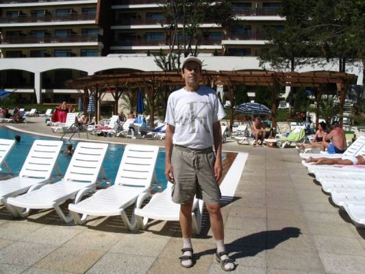 Albena-Bulgaria. Hotellin allasalueella.