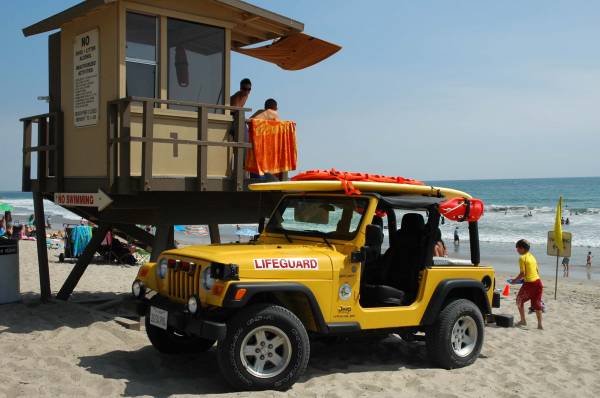 Jeep on the beach