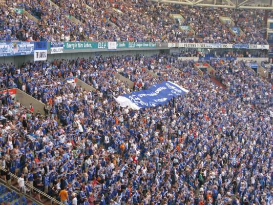 Gelsenkirchen, 10/05/08, Schalke Stadium, before the match Schalke vs Eintracht