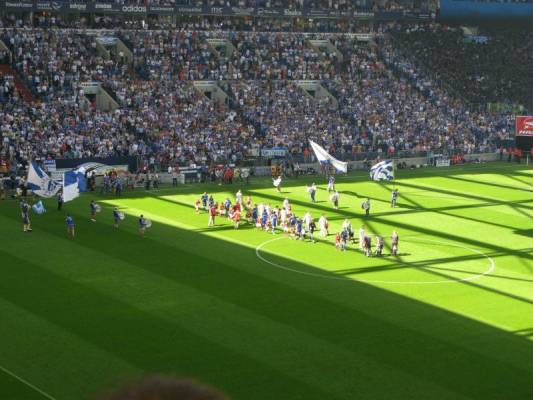 Gelsenkirchen, 10/05/08, Schalke Stadium, before the match Schalke vs Eintracht